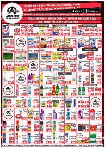 Advance Cash & Carry catalogue  - 19/07/2024 - 25/08/2024.