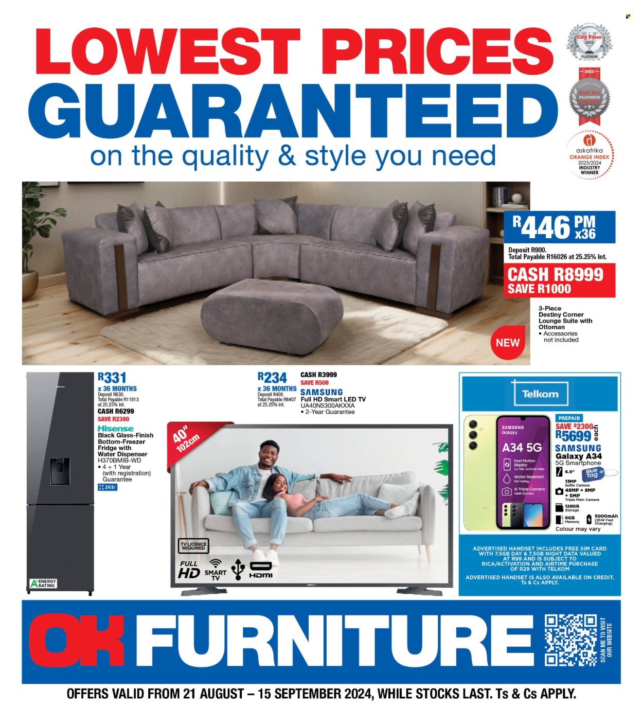 OK Furniture specials - 21/08/2024 - 15/09/2024. Page 1