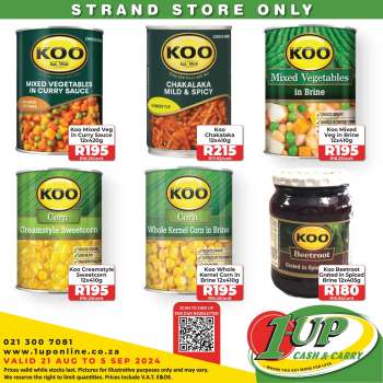 1UP Cash & Carry catalogue  - 21/08/2024 - 05/09/2024.
