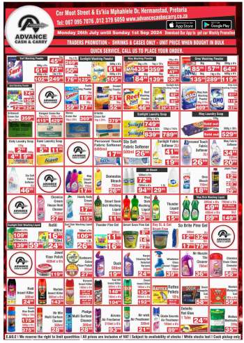 Advance Cash & Carry catalogue  - 26/07/2024 - 01/09/2024.