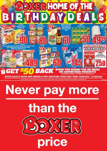 Boxer catalogue  - 29/08/2024 - 01/09/2024.