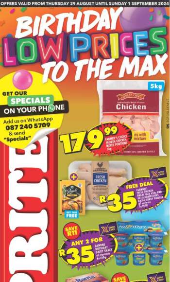 Shoprite catalogue  - 29/08/2024 - 01/09/2024.