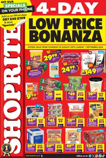 Shoprite catalogue  - 29/08/2024 - 01/09/2024.