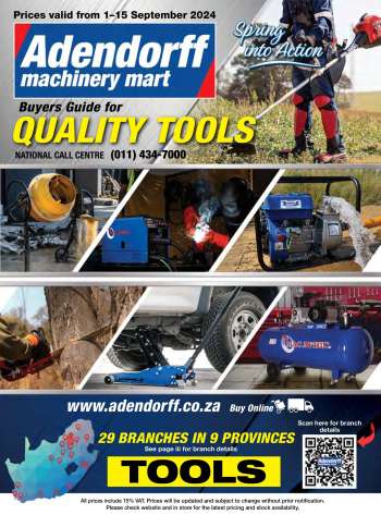 Adendorff Machinery Mart catalogue  - 01/09/2024 - 15/09/2024.