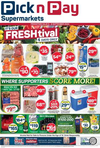 Pick n Pay Supermarket catalogue  - 05/09/2024 - 08/09/2024.