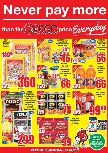 Boxer catalogue  - 09/09/2024 - 22/09/2024.