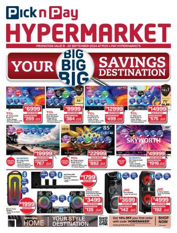 Pick n Pay Hypermarket catalogue  - 09/09/2024 - 22/09/2024.