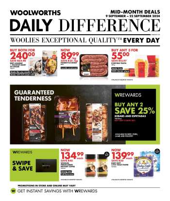 Woolworths catalogue  - 09/09/2024 - 22/09/2024.
