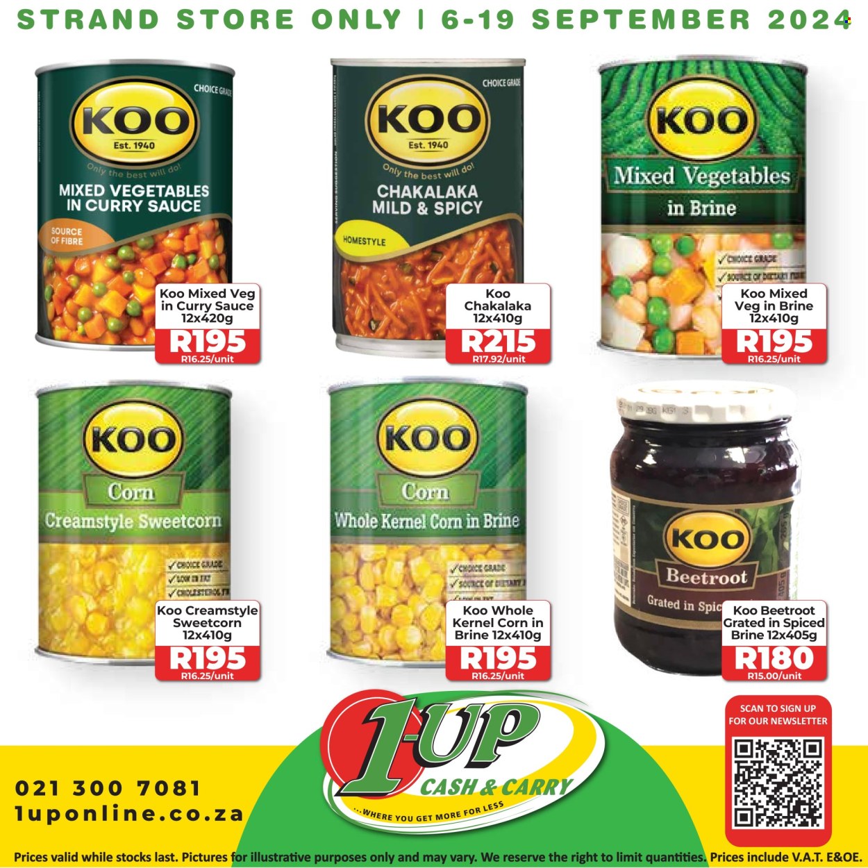 1UP Cash & Carry specials - 06/09/2024 - 19/09/2024. Page 1
