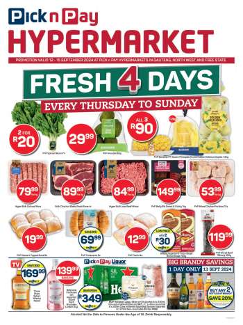Pick n Pay Hypermarket catalogue  - 12/09/2024 - 15/09/2024.