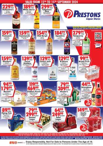 Prestons Liquor Stores catalogue  - 12/09/2024 - 15/09/2024.