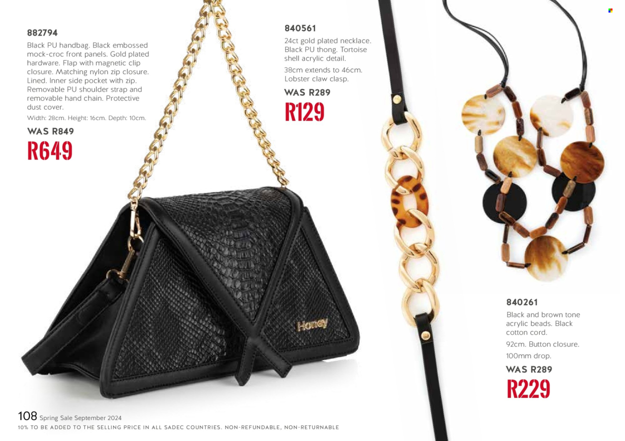 Honey specials. Page 110