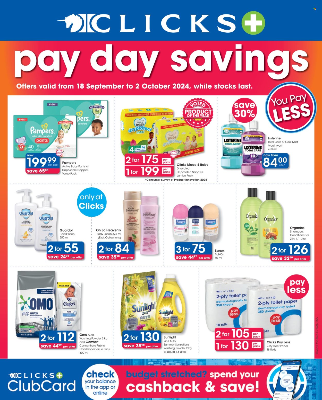 Clicks specials - 18/09/2024 - 02/10/2024. Page 1