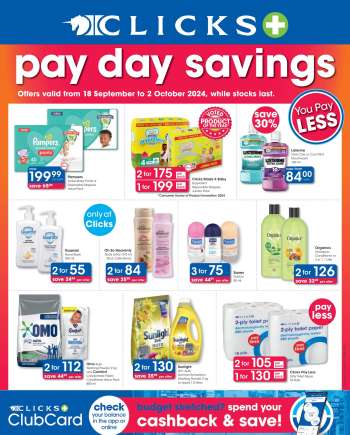 Clicks catalogue  - 18/09/2024 - 02/10/2024.