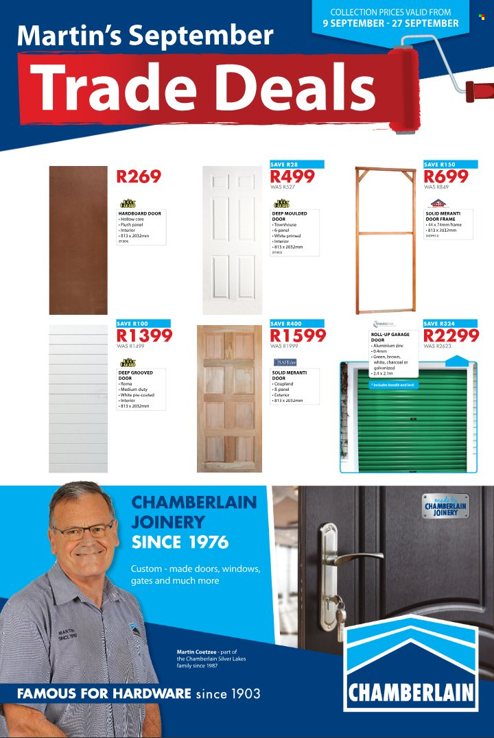 Chamberlain specials - 09/09/2024 - 27/09/2024. Page 1