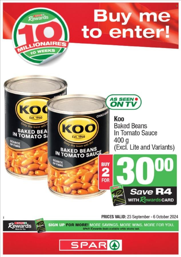 SPAR specials - 23/09/2024 - 06/10/2024. Page 1
