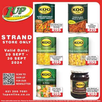 1UP Cash & Carry catalogue  - 20/09/2024 - 30/09/2024.