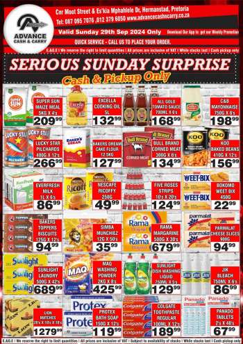Advance Cash & Carry catalogue  - 29/09/2024 - 29/09/2024.
