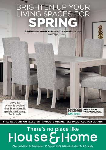 House & Home catalogue  - 30/09/2024 - 13/10/2024.