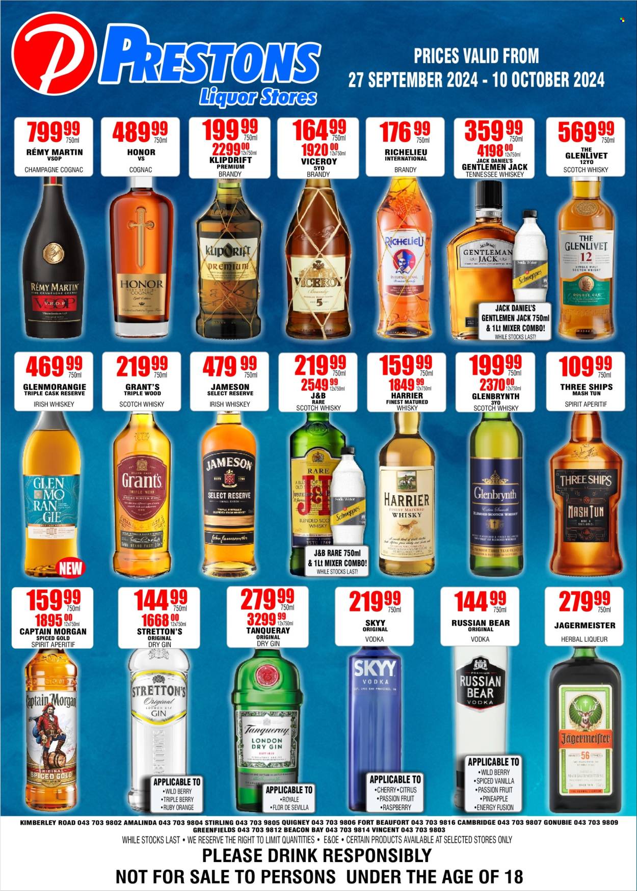 Prestons Liquor Stores specials - 27/09/2024 - 10/10/2024. Page 1