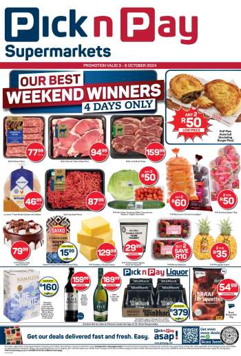Pick n Pay Supermarket catalogue  - 03/10/2024 - 06/10/2024.