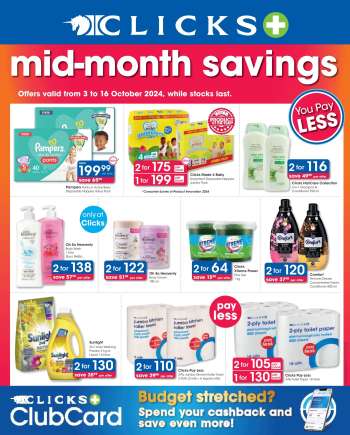 Clicks catalogue  - 03/10/2024 - 16/10/2024.