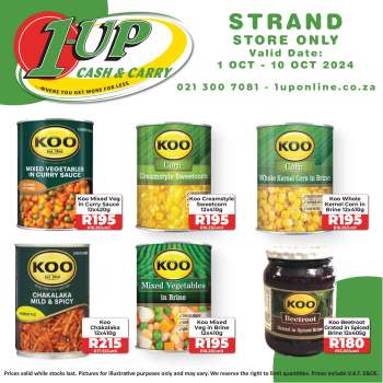 1UP Cash & Carry catalogue  - 01/10/2024 - 10/10/2024.
