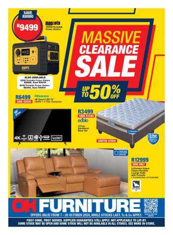 OK Furniture catalogue  - 07/10/2024 - 20/10/2024.