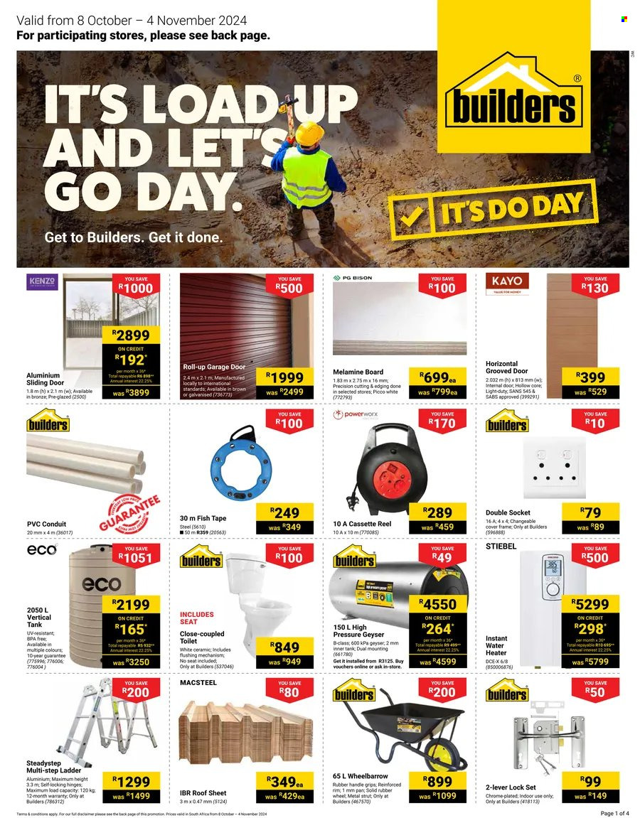 Builders specials - 08/10/2024 - 04/11/2024. Page 1
