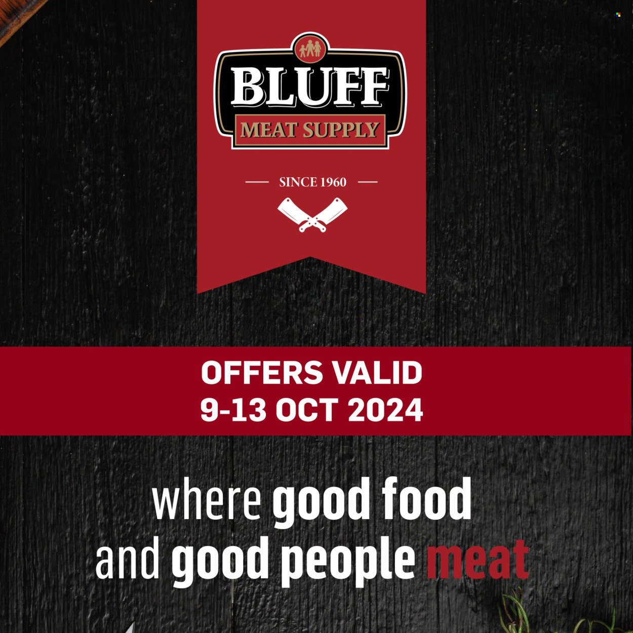 Bluff Meat Supply specials - 09/10/2024 - 13/10/2024. Page 1