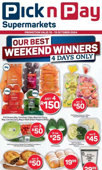 Pick n Pay Supermarket catalogue  - 10/10/2024 - 13/10/2024.