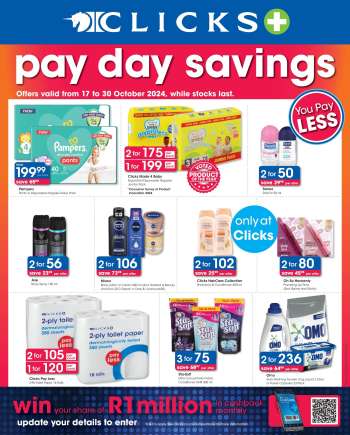 Clicks catalogue  - 17/10/2024 - 30/10/2024.