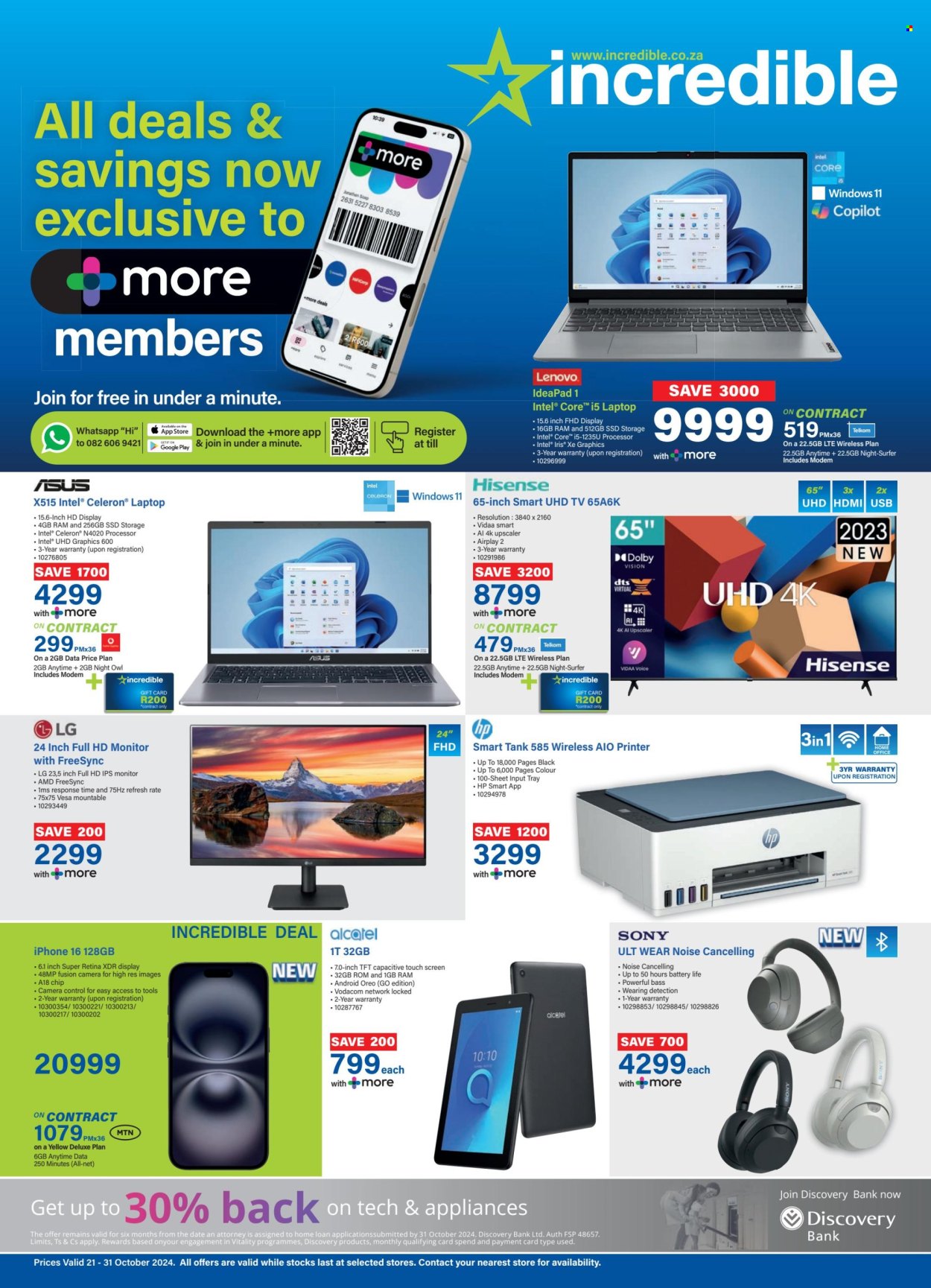 Incredible Connection specials - 21/10/2024 - 31/10/2024. Page 1