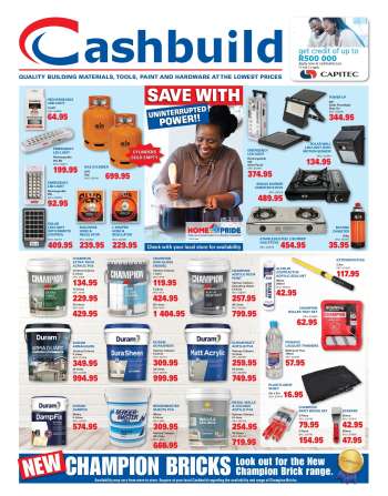 Cashbuild catalogue  - 21/10/2024 - 17/11/2024.