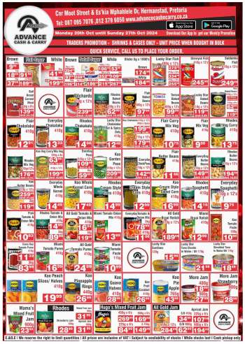 Advance Cash & Carry catalogue  - 20/10/2024 - 27/10/2024.