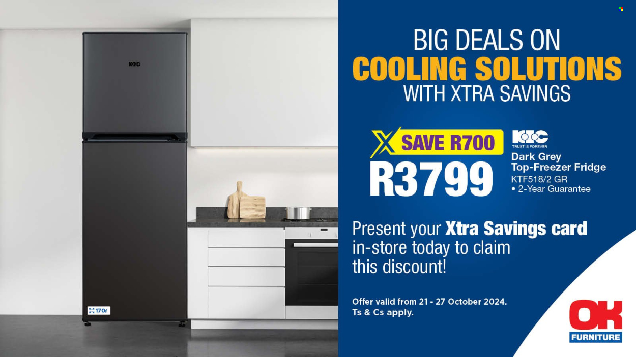OK Furniture specials - 21/10/2024 - 27/10/2024. Page 1