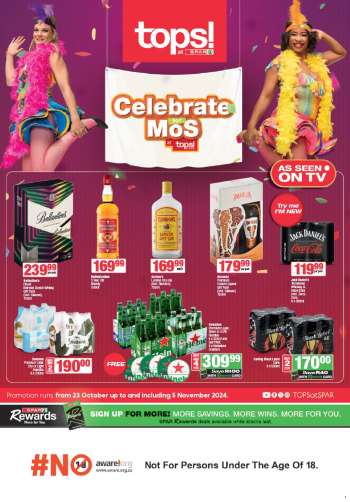 TOPS at SPAR catalogue  - 23/10/2024 - 05/11/2024.