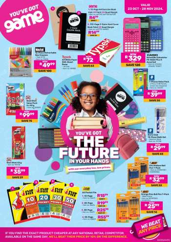 Game catalogue  - 23/10/2024 - 28/11/2024.