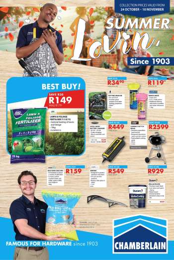 Chamberlain catalogue  - 24/10/2024 - 10/11/2024.
