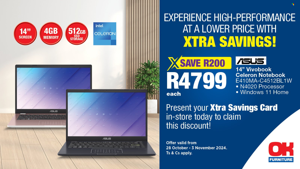 OK Furniture specials - 28/10/2024 - 03/11/2024. Page 1