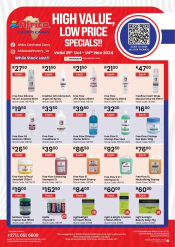 Africa Cash & Carry catalogue  - 29/10/2024 - 04/11/2024.