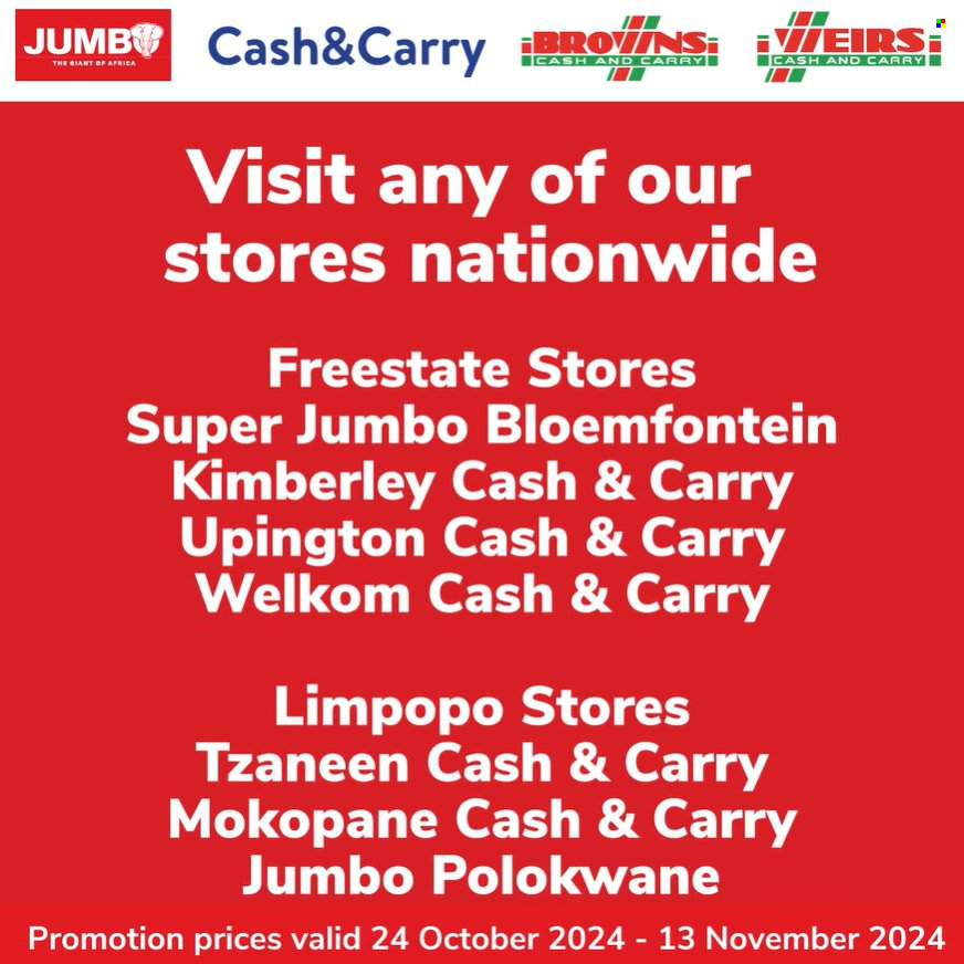 Jumbo Cash & Carry specials - 24/10/2024 - 13/11/2024. Page 14