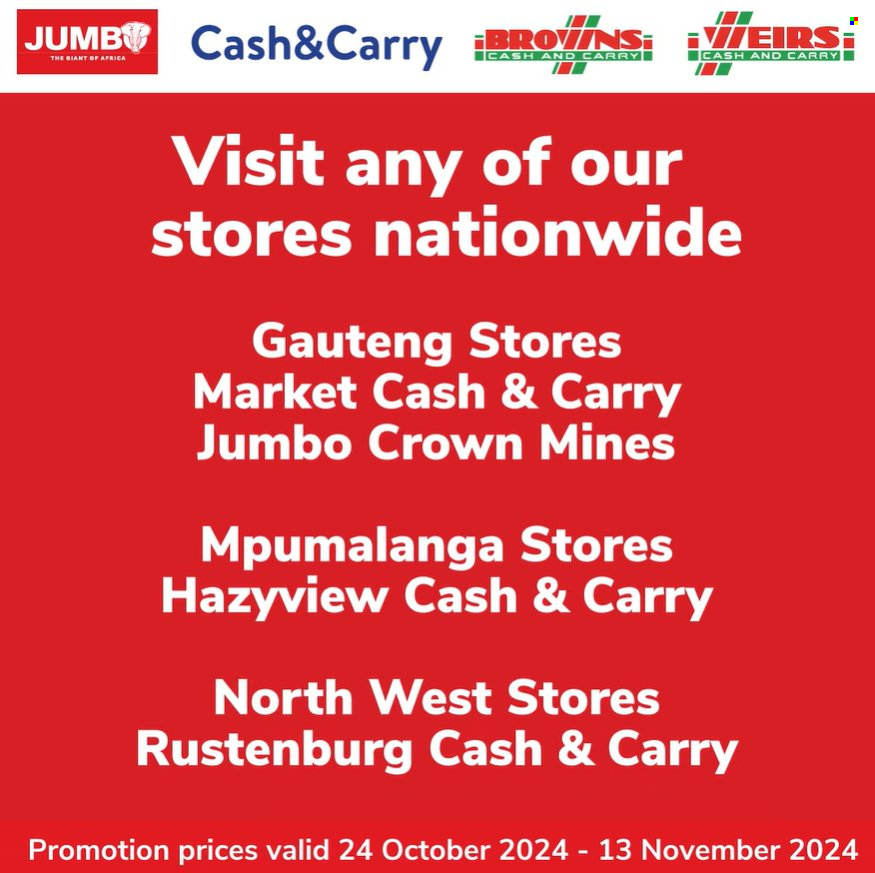 Jumbo Cash & Carry specials - 24/10/2024 - 13/11/2024. Page 16