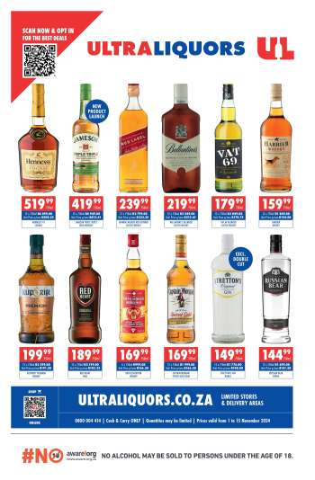 Ultra Liquors catalogue  - 01/11/2024 - 15/11/2024.