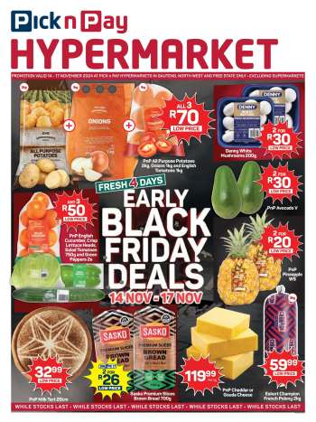 Pick n Pay Hypermarket catalogue  - 14/11/2024 - 17/11/2024.