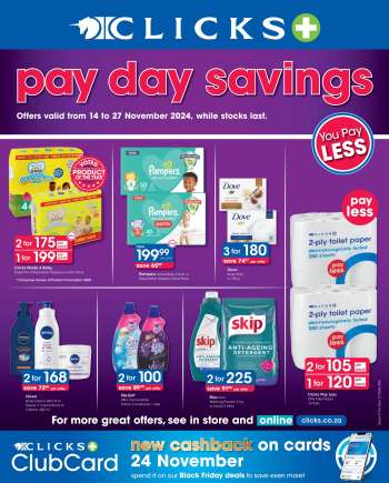 Clicks catalogue  - 14/11/2024 - 27/11/2024.