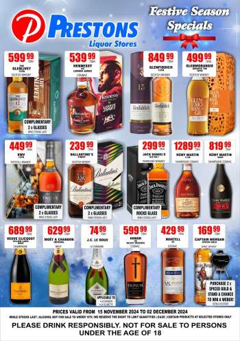 Prestons Liquor Stores catalogue  - 15/11/2024 - 02/12/2024.