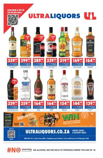 Ultra Liquors catalogue  - 16/11/2024 - 30/11/2024.