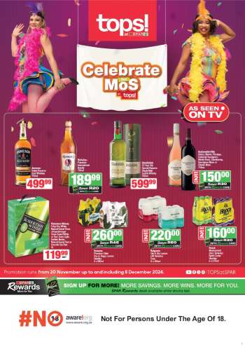 TOPS at SPAR catalogue  - 20/11/2024 - 08/12/2024.