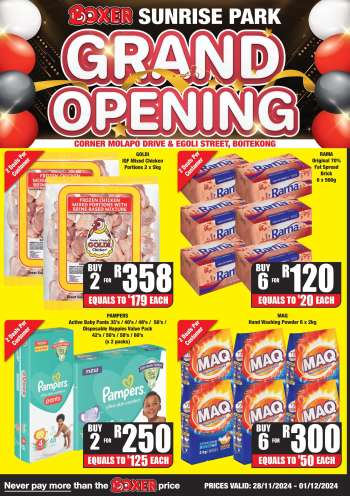 Boxer catalogue  - 28/11/2024 - 01/12/2024.